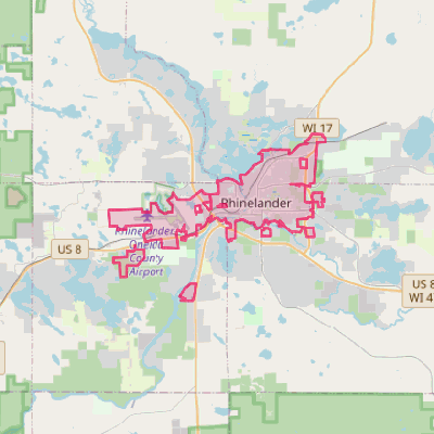 Map of Rhinelander