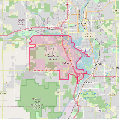 Map of Rib Mountain