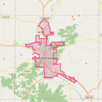 Map of Richland Center