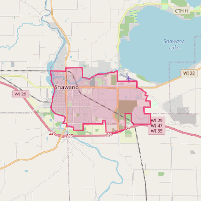 Map of Shawano