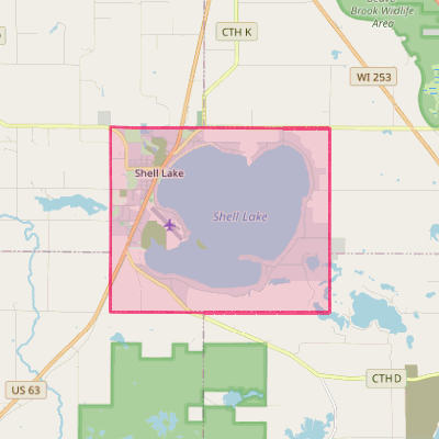 Map of Shell Lake