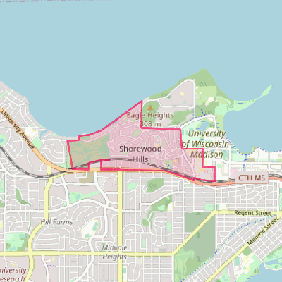 Map of Shorewood Hills