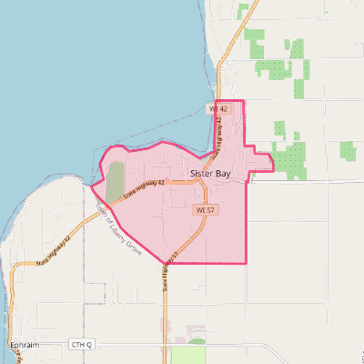 Map of Sister Bay