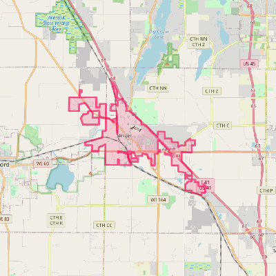 Map of Slinger