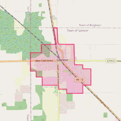 Map of Spencer