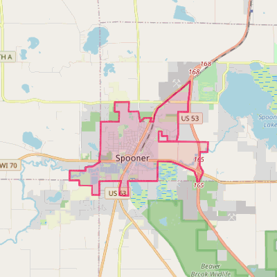 Map of Spooner