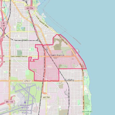 Map of St. Francis