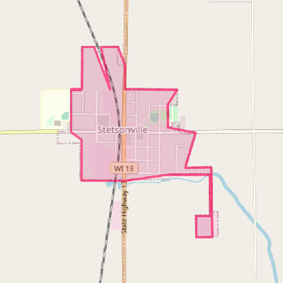 Map of Stetsonville