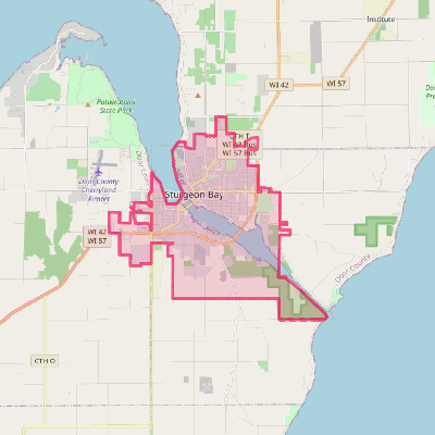 Map of Sturgeon Bay