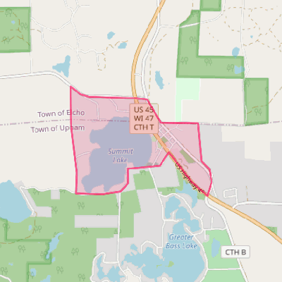 Map of Summit Lake