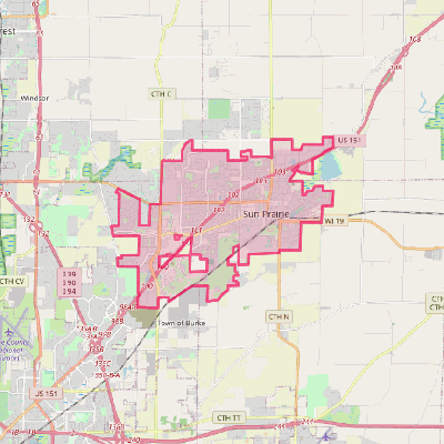 Map of Sun Prairie