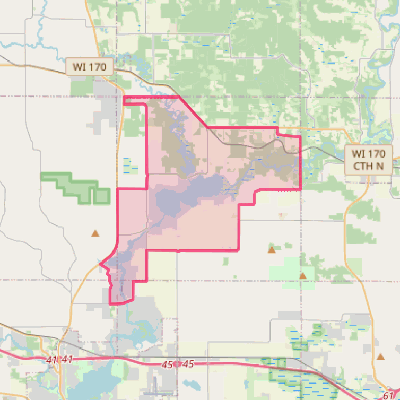 Map of Tainter Lake