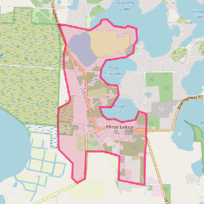 Map of Three Lakes