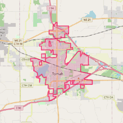 Map of Tomah