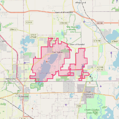 Map of Twin Lakes