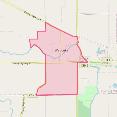 Map of Waubeka