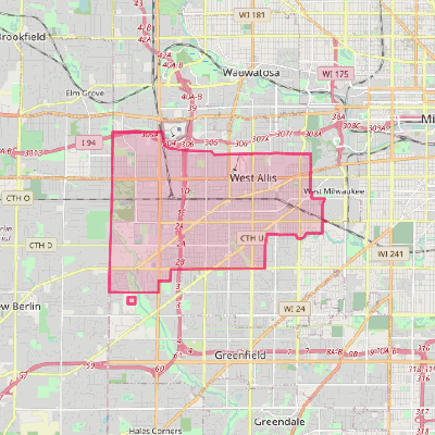 Map of West Allis