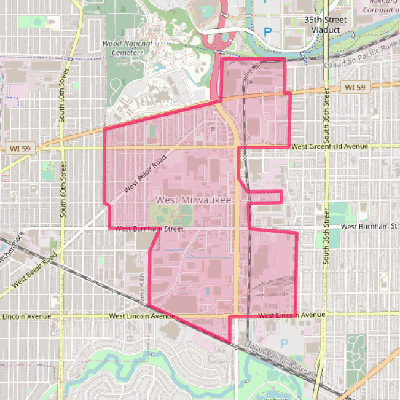 Map of West Milwaukee