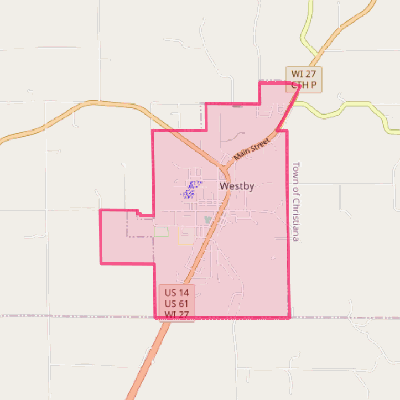 Map of Westby