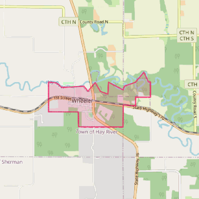 Map of Wheeler