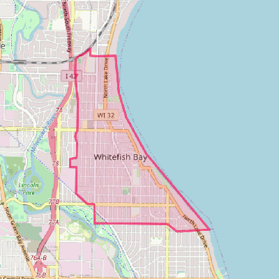 Map of Whitefish Bay