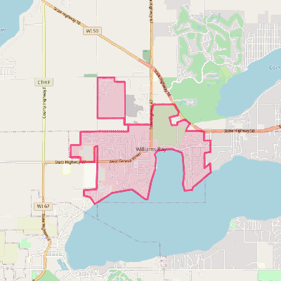 Map of Williams Bay