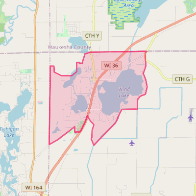 Map of Wind Lake