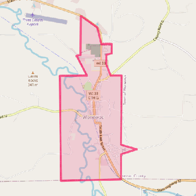 Map of Wonewoc