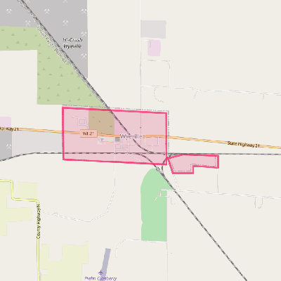 Map of Wyeville