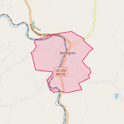 Map of Belington