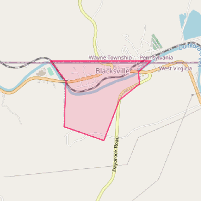 Map of Blacksville