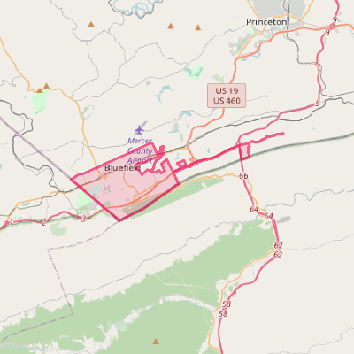 Map of Bluefield