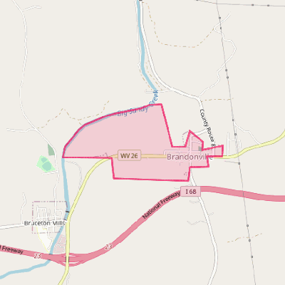 Map of Brandonville