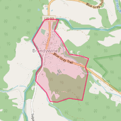 Map of Brandywine