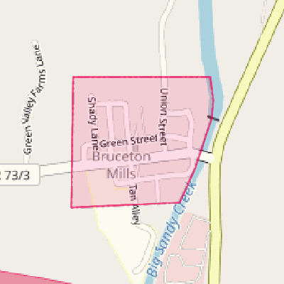 Map of Bruceton Mills