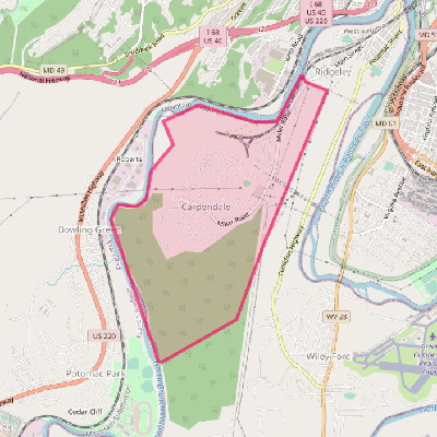 Map of Carpendale