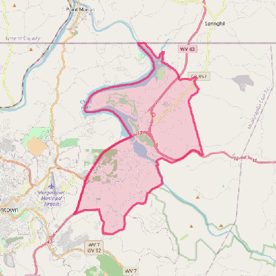 Map of Cheat Lake