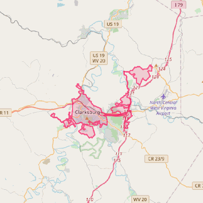 Map of Clarksburg