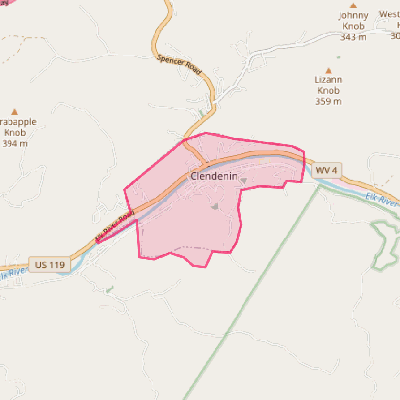 Map of Clendenin