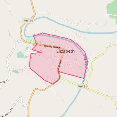 Map of Elizabeth