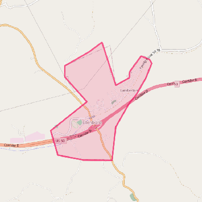 Map of Ellenboro