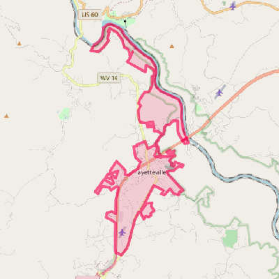 Map of Fayetteville