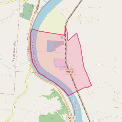 Map of Gallipolis Ferry