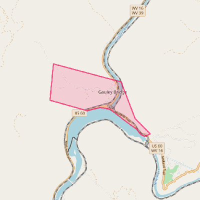 Map of Gauley Bridge