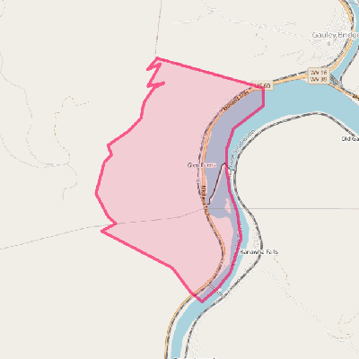 Map of Glen Ferris