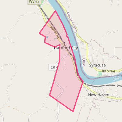 Map of Hartford City