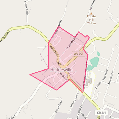 Map of Hedgesville