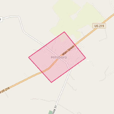 Map of Hillsboro