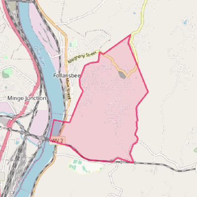 Map of Hooverson Heights