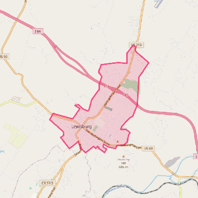 Map of Lewisburg